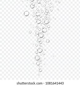 Air bubbles set isolated on transparent background. For web site,backdrop,texture and pattern template. Creative art concept, vector illustration, eps 10