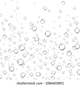 Air bubbles set isolated on white background. For web site,backdrop,texture and pattern template. Creative art concept, vector illustration, eps 10