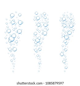 Air bubbles set isolated on white background. For web site,backdrop,texture and pattern template. Creative art concept, vector illustration, eps 10