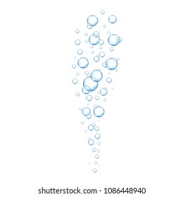 Air bubbles set isolated on white background. For web site,backdrop,texture and pattern template. Creative art concept, vector illustration, eps 10