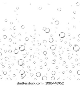 Air bubbles set isolated on white background. For web site,backdrop,texture and pattern template. Creative art concept, vector illustration, eps 10