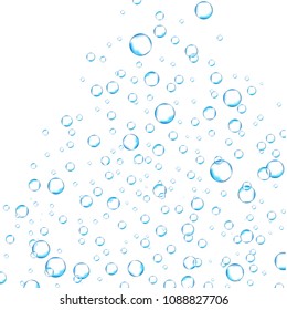 Air bubbles set isolated on white background. For web site,backdrop,texture and pattern template. Creative art concept, vector illustration, eps 10