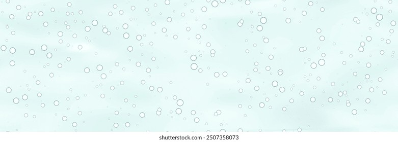 Burbujas de aire en agua con gas. Gel de dos fases como un patrón sin fisuras. Macro Imagen de gotitas de aceite o liposomas en un líquido. Vector de bg de suero de ceramida o emulsión de retinol.