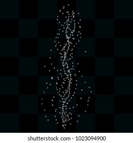 Air bubbles under water. Vector illustration.