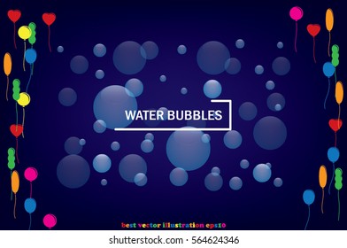 Air bubbles in water icon vector illustration eps10