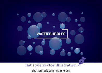 Air bubbles in water icon vector illustration eps10