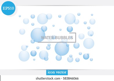 Air bubbles in water icon vector illustration .