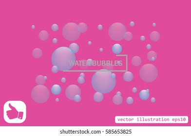 Air bubbles in water icon vector illustration