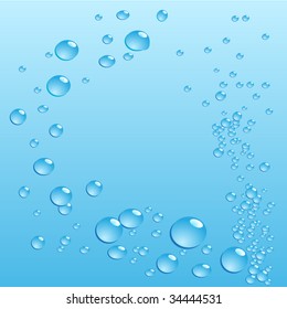 Air bubbles in water. Vector