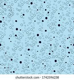 Luftblasen in Wasser Vektor nahtlose Muster für Dekoration, Packpapier, Textil.