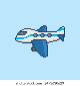 air bus plane pixel art