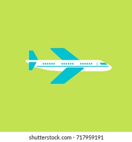Air bus vector icon green background