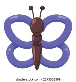 Air butterfly icon cartoon vector. Balloon toy. Shape art