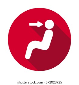 Air button dashboard flat icon