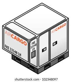 An Air Cargo Container For Loading Into Airplane Cargo Holds.