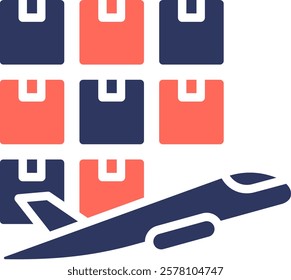 Air Cargo Icon Element For Design