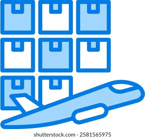 Air Cargo Icon Element For Design