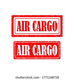 AIR CARGO red Rubber Stamp over a white background.