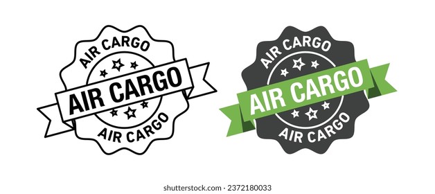 Air cargo rounded vector symbol set