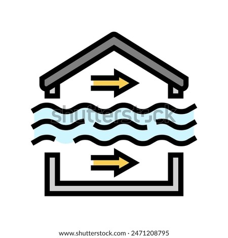 air change per hour ach color icon vector. air change per hour ach sign. isolated symbol illustration