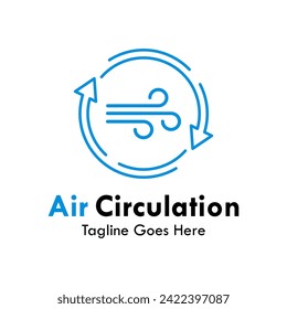 Air circulation design logo template illustration