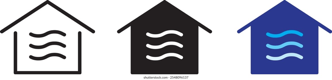 air circulation home icon ,  vector illustration