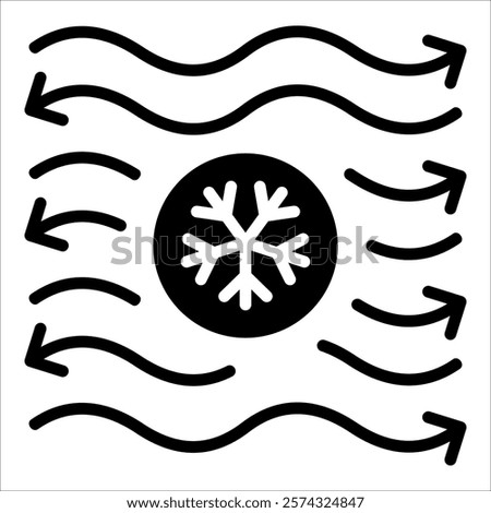 Air Circulation Icon Element For Design