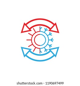 Air circulation logo design vector