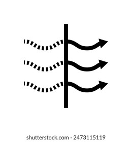 air circulation or wind ventilation concept icon