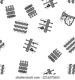 air clean flow freash wind filter vector seamless pattern thin line illustration