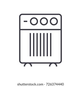 air cleaner, humidifier vector line icon, sign, illustration on background, editable strokes