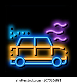 vector de señal de luz de neón de la máquina de limpieza de aire. Icono brillante señalización de la máquina de limpieza de aire. ilustración de símbolo transparente