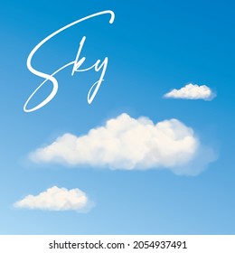 Nubes de aire. Cielo azul, nubes.
