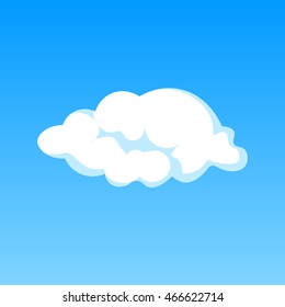 Air clouds , flat illustration