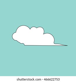 Air clouds , flat illustration