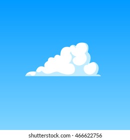 Air clouds , flat illustration