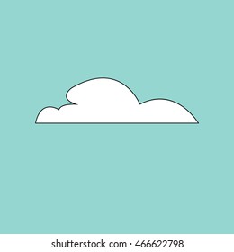 Air clouds , flat illustration
