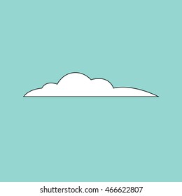 Air clouds , flat illustration