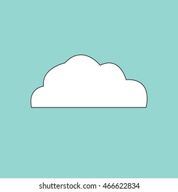Air clouds , flat illustration