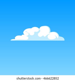 Air clouds , flat illustration