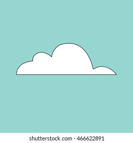 Air clouds , flat illustration
