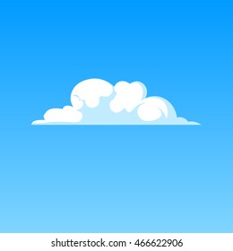 Air clouds , flat illustration