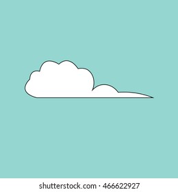 Air clouds , flat illustration