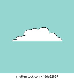 Air clouds , flat illustration