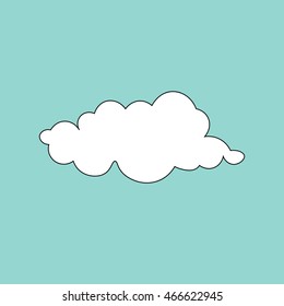 Air clouds , flat illustration