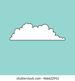 Air clouds , flat illustration