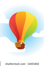 air color big balloon in the sky