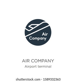Air company icon vector. Trendy flat air company icon from airport terminal collection isolated on white background. Vector illustration can be used for web and mobile graphic design, logo, eps10
