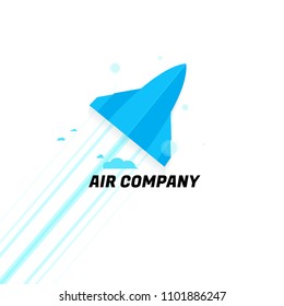 air company. plane. creativity idea. logo. design modern. vector illustration. on white background.