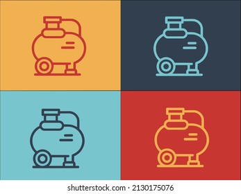 Air Compresson Pump Logo Template, Simple Flat Icon Of pump,valve,air
